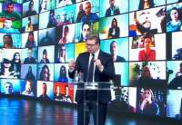 Aleksandar Vučić je govorio na prvom onlajn skupu kampanje za predstojeće izbore 21. juna