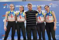 Sastav štafete bio je Dunja Atanacković, Sanja Marić, Anastasija Mrkela i Marija Mrkela i trener Ljupčo Cvetkoski