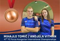 Najbolji srpski dvojac Mihajlo Tomić i Anđela Vitman nastavili su sa serijom postizanja vrhunskih rezultata na međunarodnoj sceni