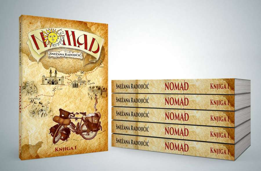 Pre i posle tribine moći ćete da kupite novu knjigu Snežane Radojičić &quot;Nomad (1)&quot; koja predstavlja nastavak romana &quot;Zakotrljaj me oko sveta&quot;