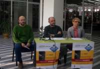 Dejan Bosnić, Nemanja Vujić i Monika Husar Tokin na konferenciji za novinare povodom manifestacije &quot;Jedna knjiga jedan grad&quot;