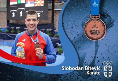 Slobodan Bitević je Srbiji doneo bronzu u karateu, u kategoriji iznad 84 kg na Mediteranskim igrama u Španiji