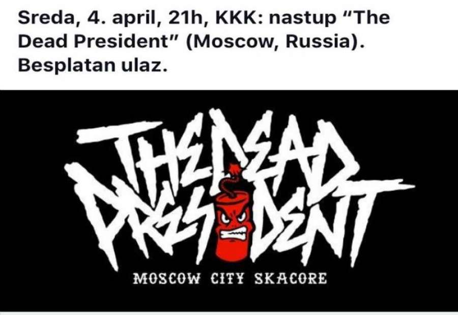 Koncert The Dead President iz Moskve u Starčevu (VIDEO)