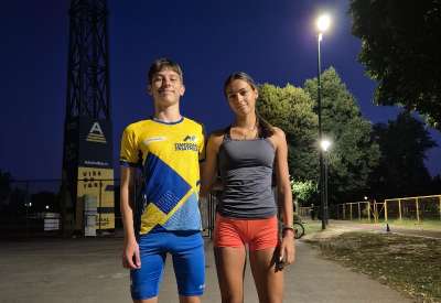 Novak Perišić i Ksenija Mrkela, članovi AK Dinamo Pančevo