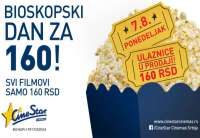 Cinestar dan za 160: pogledajte filmske hitove u bioskopima za 160 dinara