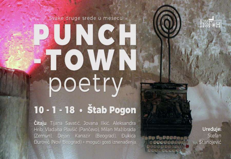 Književno veče “Punchtown poetry” u Štabu Pogon