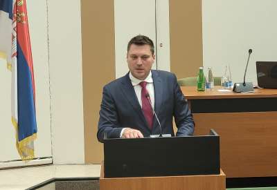 Gradonačelnik Pančeva Aleksandar Stevanović na sednici Skupštine grada Pančeva