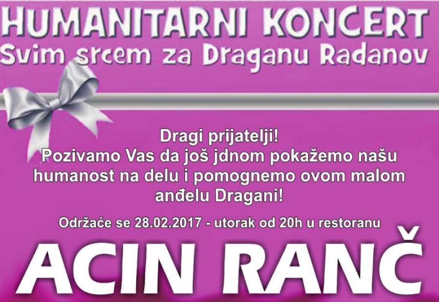 Humanitarni koncert za pomoć Dragani Radanov