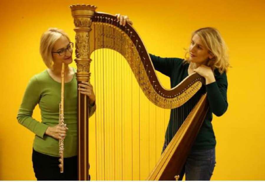 Duo flaute i harfe, Stane Krstajić i Milene Stanišić 