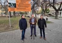 Bjelica, Resanović i Đurđev u Gradskom parku u Pančevu