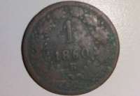 Kovanica iz 1860. godine, jedna od tri koje je Pančevac ponovo pokušao da pošalje poštom u Kanadu