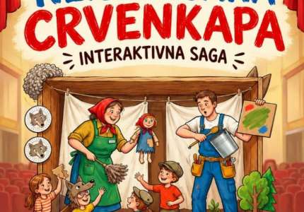 Interaktivna predstava „Neispričana Crvenkapa“ pred publikom u Glogonju