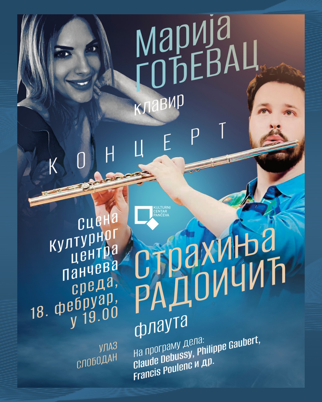 Koncert 18 februara za flautu u KC