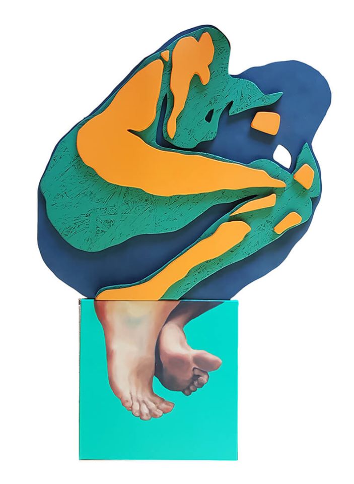 Lea Embeli dobitnica nagrade rad Binary man akril uljani sprejevi